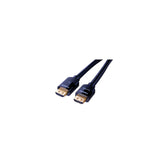 A pair of black and gold HDMI cables displayed on a neutral surface.